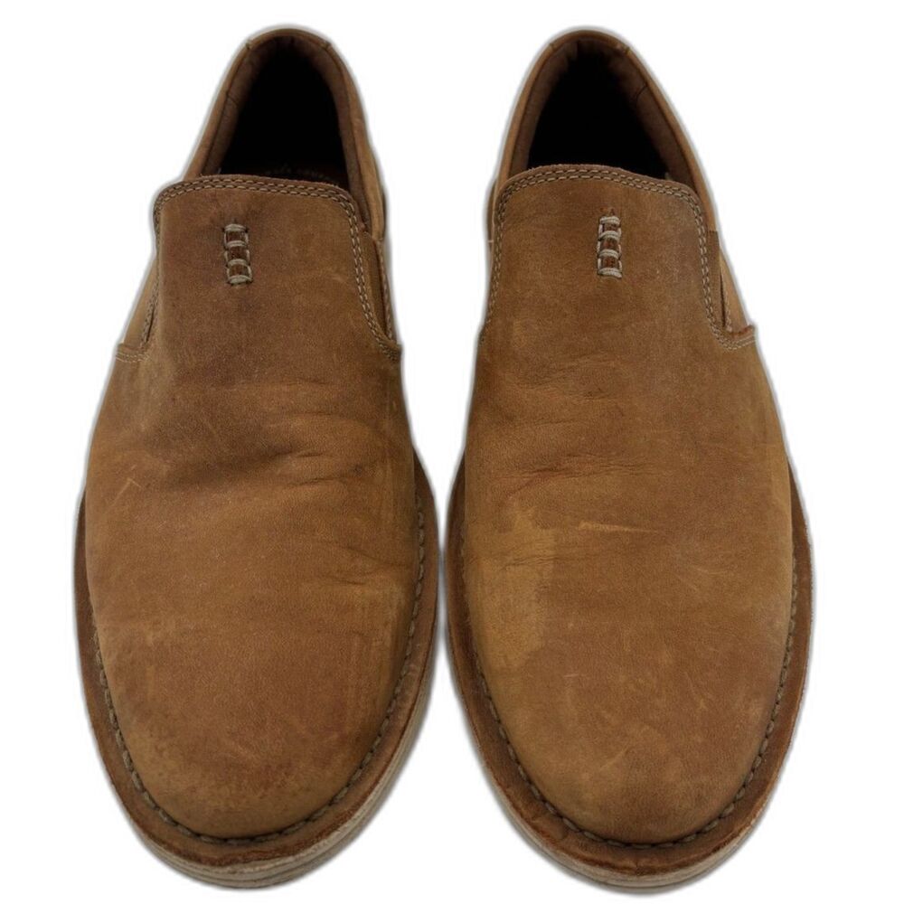 Clarks Forge Free Suede Mens Slip On Shoes | Tan | Size 10.5